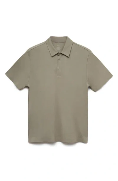 Mango Men's Coolmax Slim-fit Polo Shirt In Gray