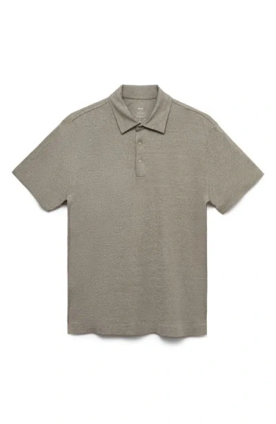 Mango Coolmax® Slim Fit Polo In Gray