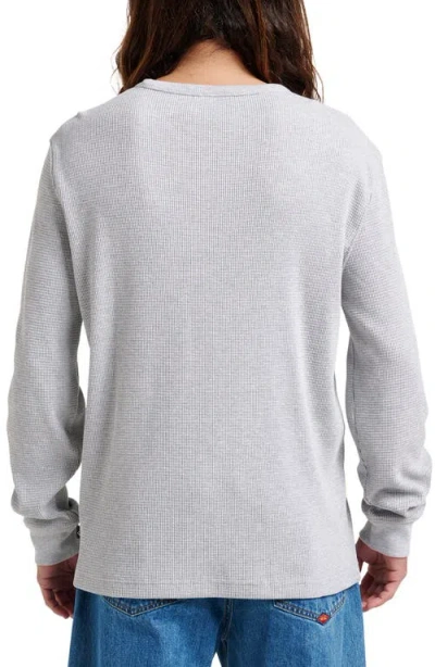 Quiksilver Nelson Long Sleeve Thermal Cotton Blend Pullover In Gray