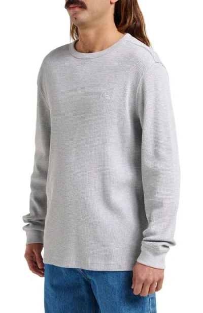 Quiksilver Nelson Long Sleeve Thermal Cotton Blend Pullover In Gray