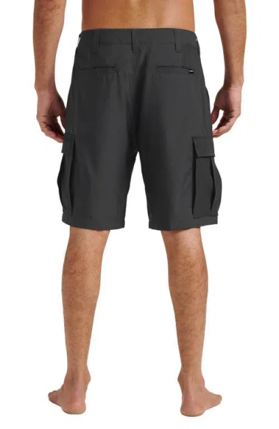 Quiksilver Union Amphibian Cargo 20 Hybrid Shorts In Black