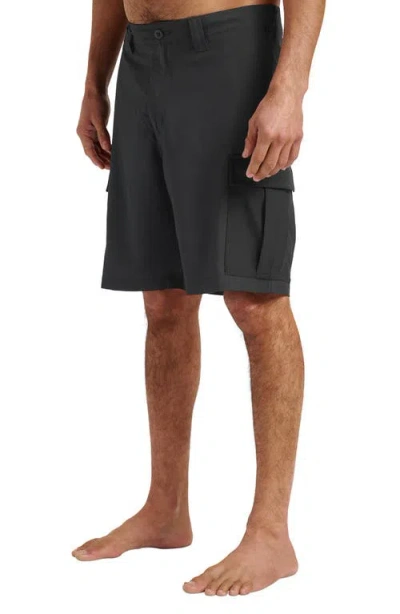 Quiksilver Union Amphibian Cargo 20 Hybrid Shorts In Black