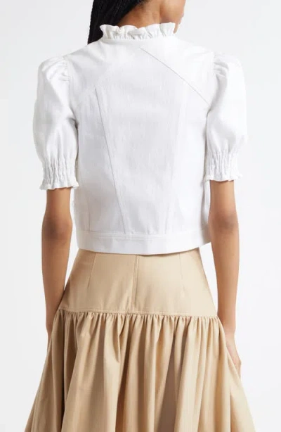 Cinq À Sept Anabella Puff Sleeve Jacket In White