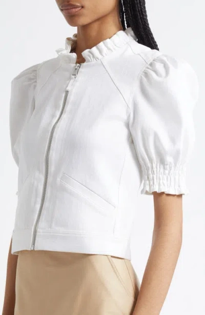 Cinq À Sept Anabella Puff Sleeve Jacket In White