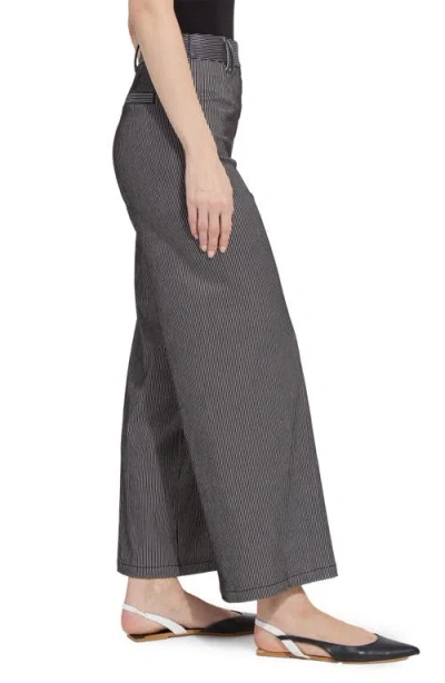 Lyssé Lysse Darlene Stripe High Waist Wide Leg Pants In Gray