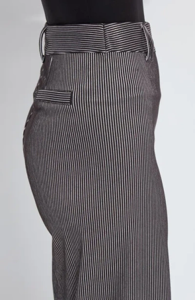 Lyssé Lysse Darlene Stripe High Waist Wide Leg Pants In Gray