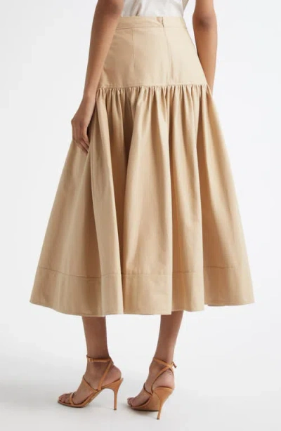 Cinq À Sept Ryan Brushed Twill Midi Skirt
