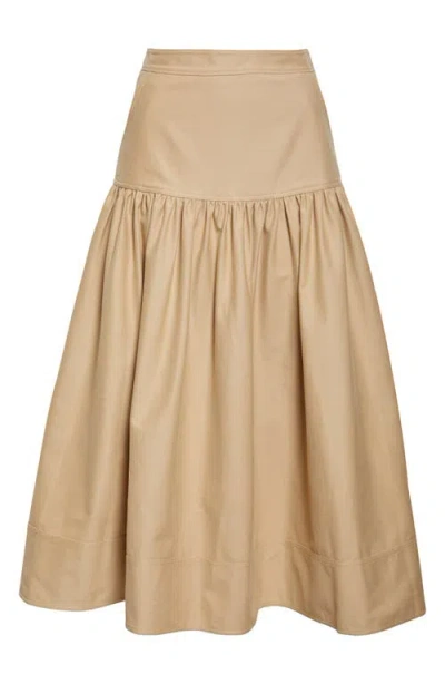 Cinq À Sept Ryan Brushed Twill Midi Skirt
