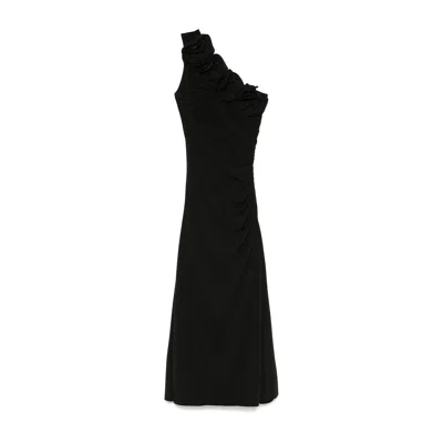 Nissa Women's Floral-detail Midi Dress Black