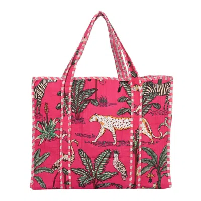 Conscious Yoga Collective Women's Pink / Purple The Ultimate Jungle Tote In Hot Pink