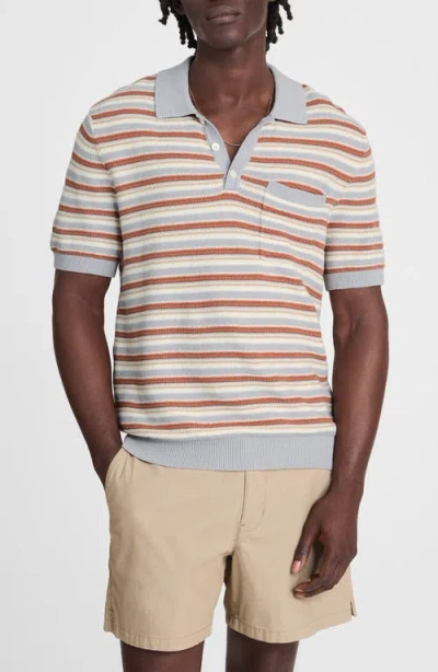 Madewell Three-button Sweater Polo In Multi