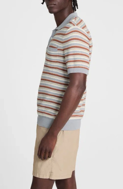 Madewell Three-button Sweater Polo In Multi