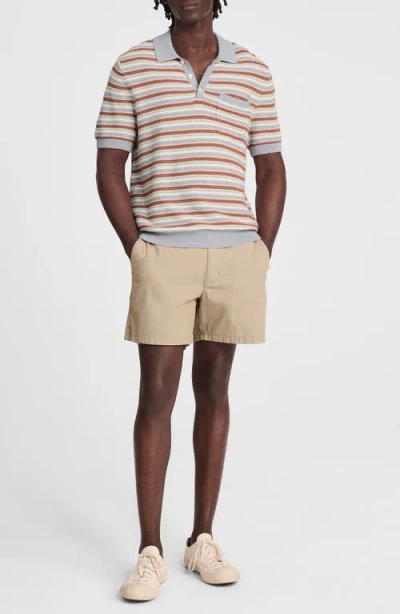 Madewell Three-button Sweater Polo In Multi