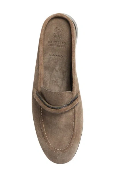 Brunello Cucinelli Monili Trim Loafer Mule