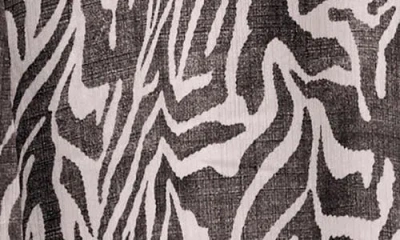 Vince Camuto 3/4 Sleeve Zebra Print Dress In Black