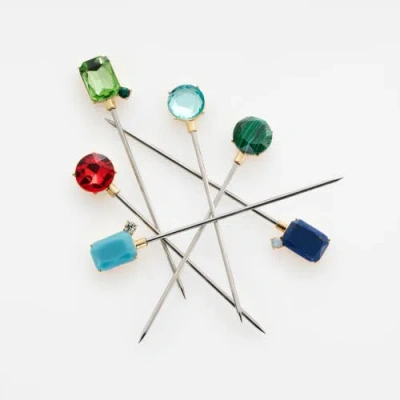 Joanna Buchanan Set-of-six Gemstone Cocktail Picks In Multi