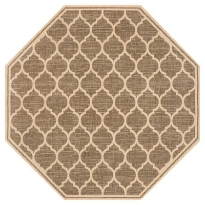 Jonathan Y Trebol Moroccan Trellis Textured Weave Octagon Indoor/outdoor Area Rug In Neutral