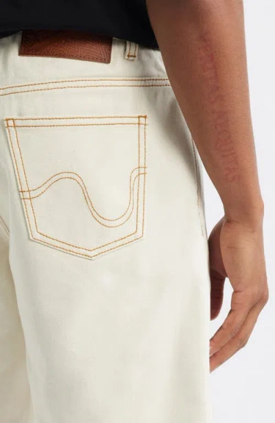Icecream Cream Jean Strawberry Fit Denim Shorts In White