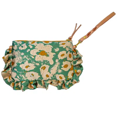 Foundling London Men's Neutrals / Yellow Dolly Gold Handbag