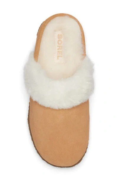 Sorel Kids' Nakiska Ii Faux Fur Slide Slipper In Brown