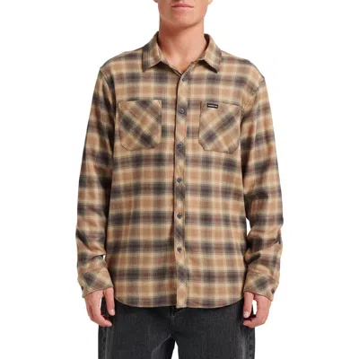Quiksilver Terrace Ombre Check Stretch Flannel Button-up Shirt In Multi