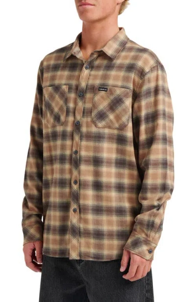 Quiksilver Terrace Ombre Check Stretch Flannel Button-up Shirt In Multi