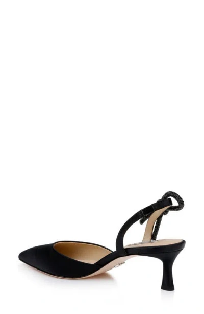 Badgley Mischka Bridal Gentry Slingback Pointed Toe Kitten Heel Pump
