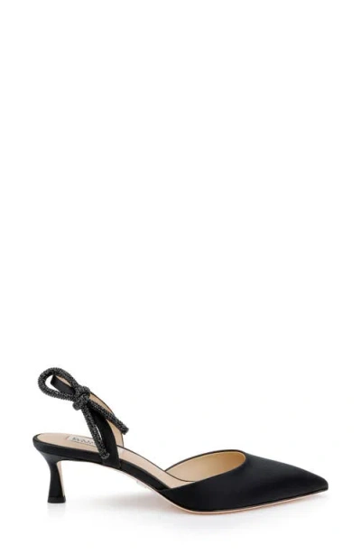 Badgley Mischka Bridal Gentry Slingback Pointed Toe Kitten Heel Pump