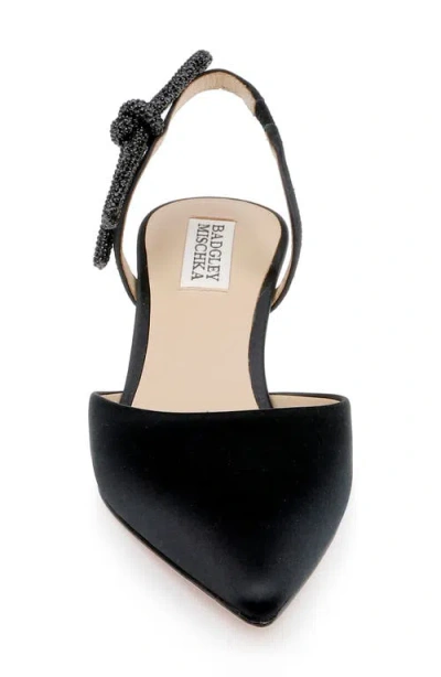 Badgley Mischka Bridal Gentry Slingback Pointed Toe Kitten Heel Pump