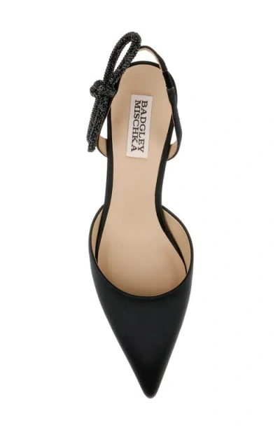 Badgley Mischka Bridal Gentry Slingback Pointed Toe Kitten Heel Pump