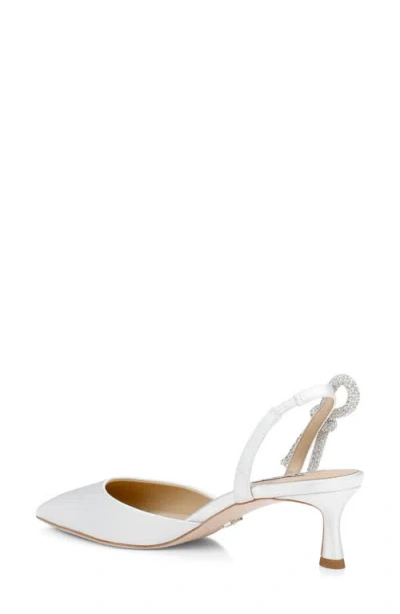 Badgley Mischka Bridal Gentry Slingback Pointed Toe Kitten Heel Pump