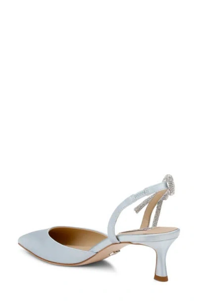 Badgley Mischka Bridal Gentry Slingback Pointed Toe Kitten Heel Pump
