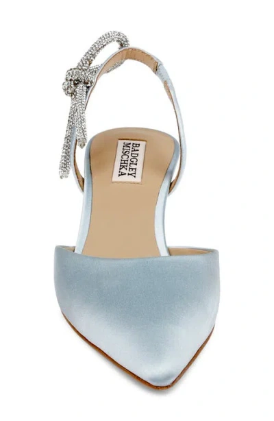Badgley Mischka Bridal Gentry Slingback Pointed Toe Kitten Heel Pump