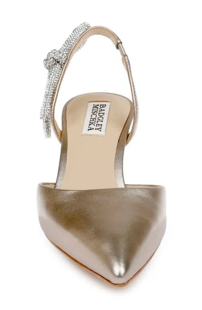 Badgley Mischka Bridal Gentry Slingback Pointed Toe Kitten Heel Pump