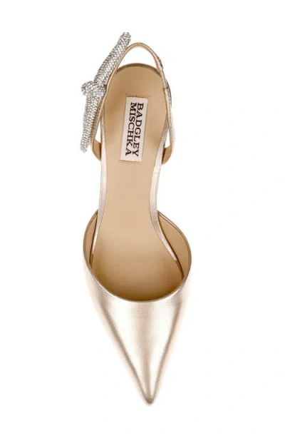 Badgley Mischka Bridal Gentry Slingback Pointed Toe Kitten Heel Pump