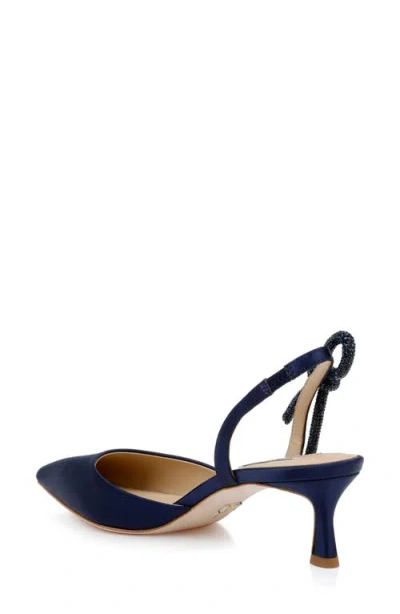 Badgley Mischka Bridal Gentry Slingback Pointed Toe Kitten Heel Pump
