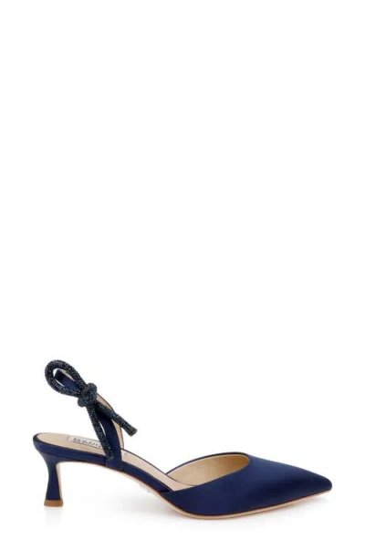 Badgley Mischka Bridal Gentry Slingback Pointed Toe Kitten Heel Pump
