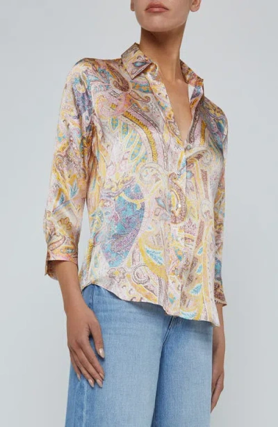L Agence L'agence Dani Silk Button-up Shirt