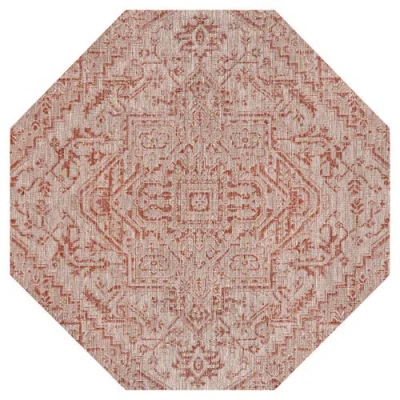 Jonathan Y Estrella Bohemian Medallion Textured Weave Octagon Indoor/outdoor Area Rug