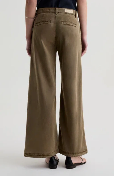 Ag Caden Twill Wide Leg Pants In Brown