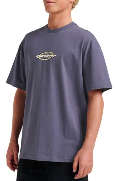 Quiksilver Two Thousand Moe Cotton Graphic T-shirt In Purple