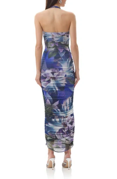 Afrm Indina Ruched Mesh Body-con Maxi Dress
