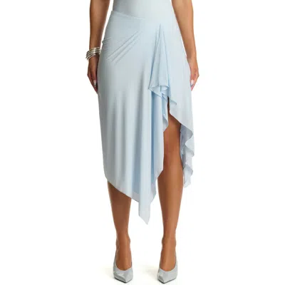 Naked Wardrobe Asymmetric Ruffle Midi Skirt