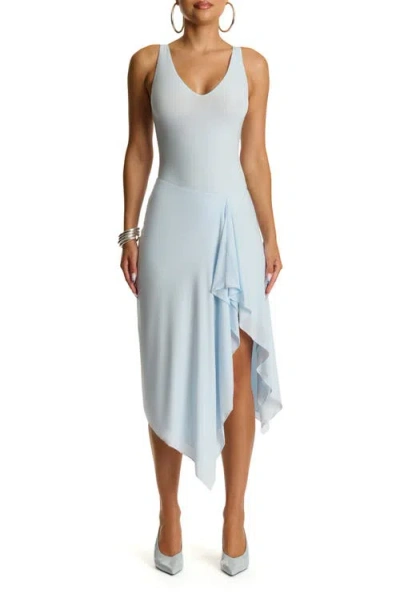 Naked Wardrobe Asymmetric Ruffle Midi Skirt