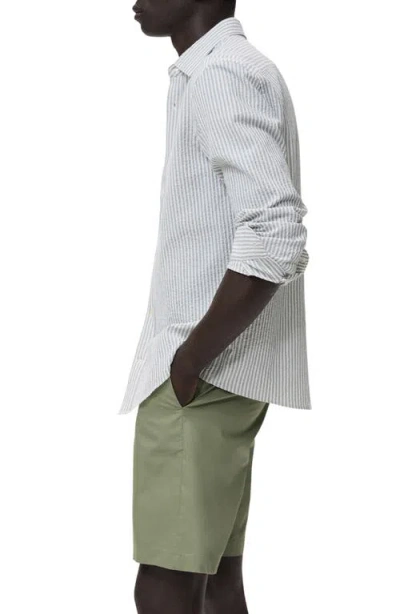 Mango Cotton Bermuda Shorts In Green