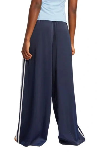 Adidas Originals Recycled Polyester Satin Wide Leg Track Pants