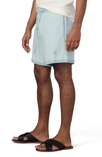 Joe's Reverse Chambray Loose Fit Pull-on Shorts In Green