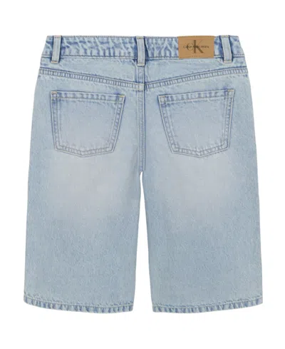 Calvin Klein Clavin Klein Big Girls Denim Jort Shorts In Blue
