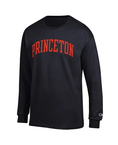 Champion Men's Black Princeton Tigers Basic Arch Long Sleeve T-shirt In Multi