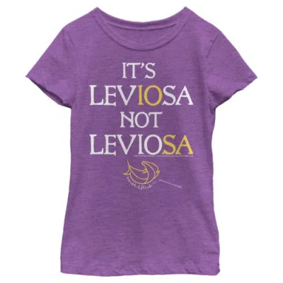 Harry Potter Girl's  Hermoine Leviosa Not Leviosa  Graphic T-shirt In Purple